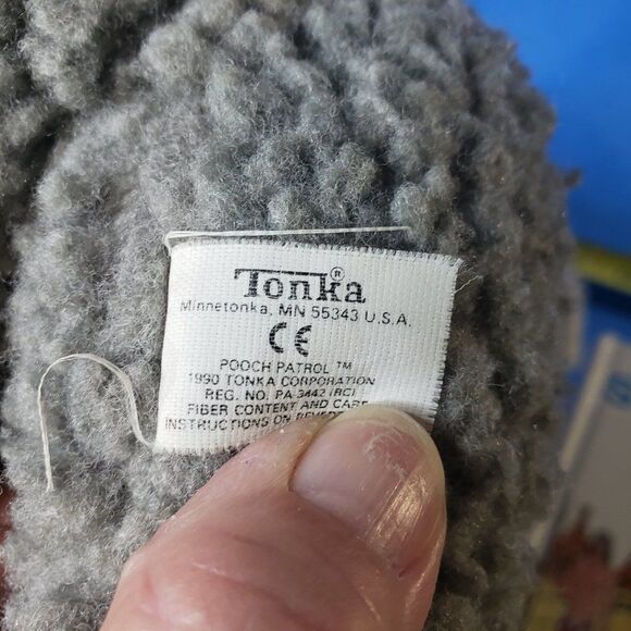 Cool Vintage 90s Tonka Pooch Patrol Gray Poodle Bitsy Plush Dog Stuffed Animal - Picture 6 of 11